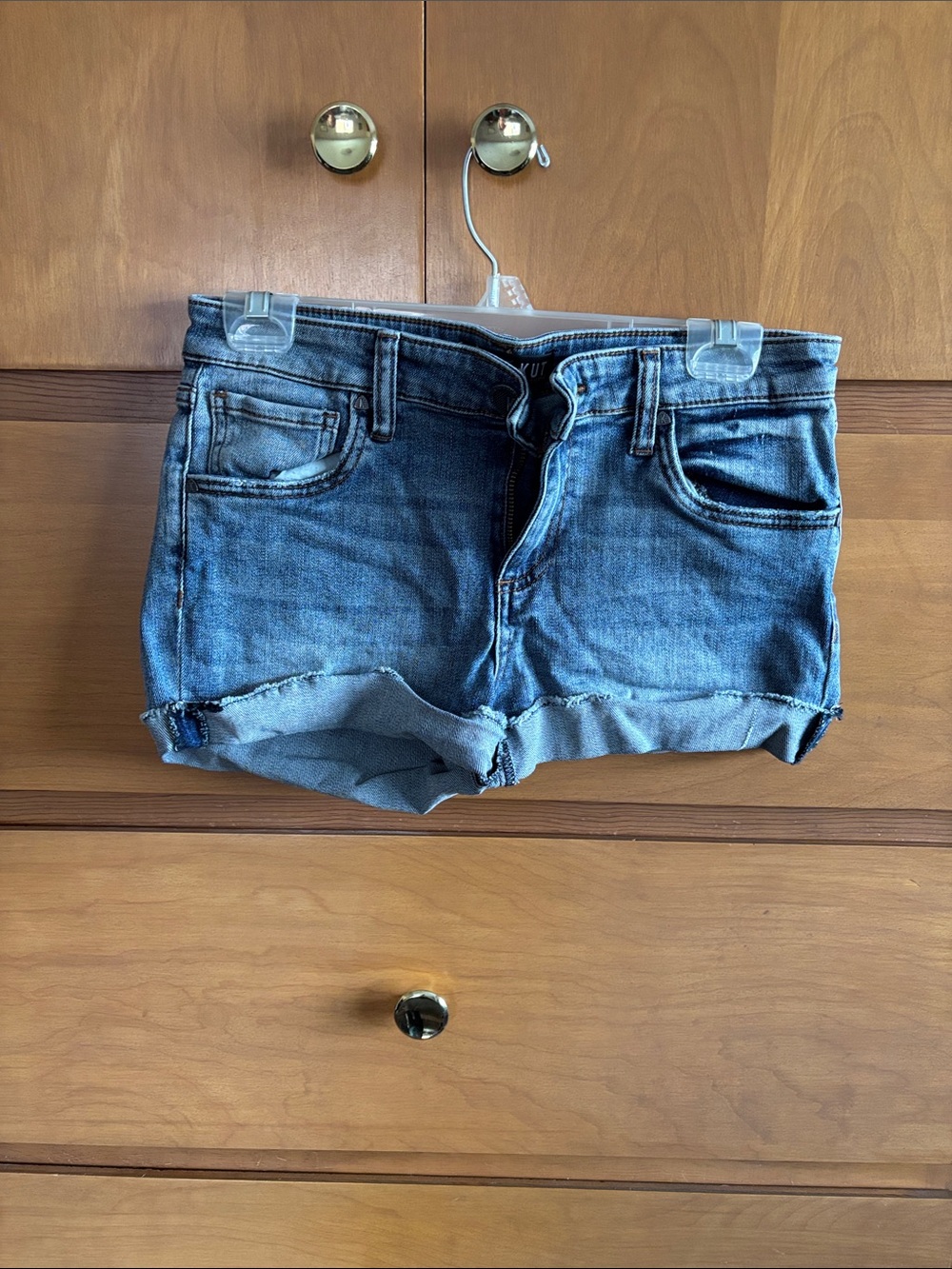 Kut from the Kloth Faded Blue Denim Cutoff Shorts